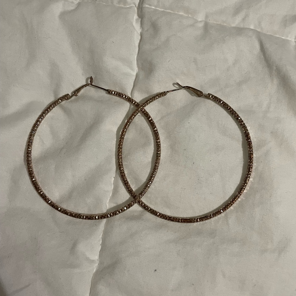 Gold hoop earrings